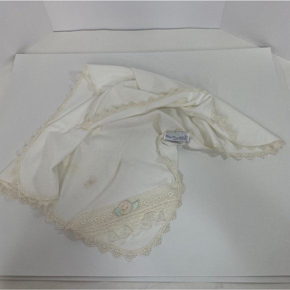Vintage Baby Girl’s Fancy Cardigan, Booties, Headband, Blanket, Cream, lace, Bea - Picture 7 of 17